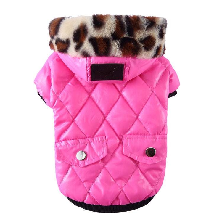 Pet Dog Fur Collar Coat Autumn Winter Clothes