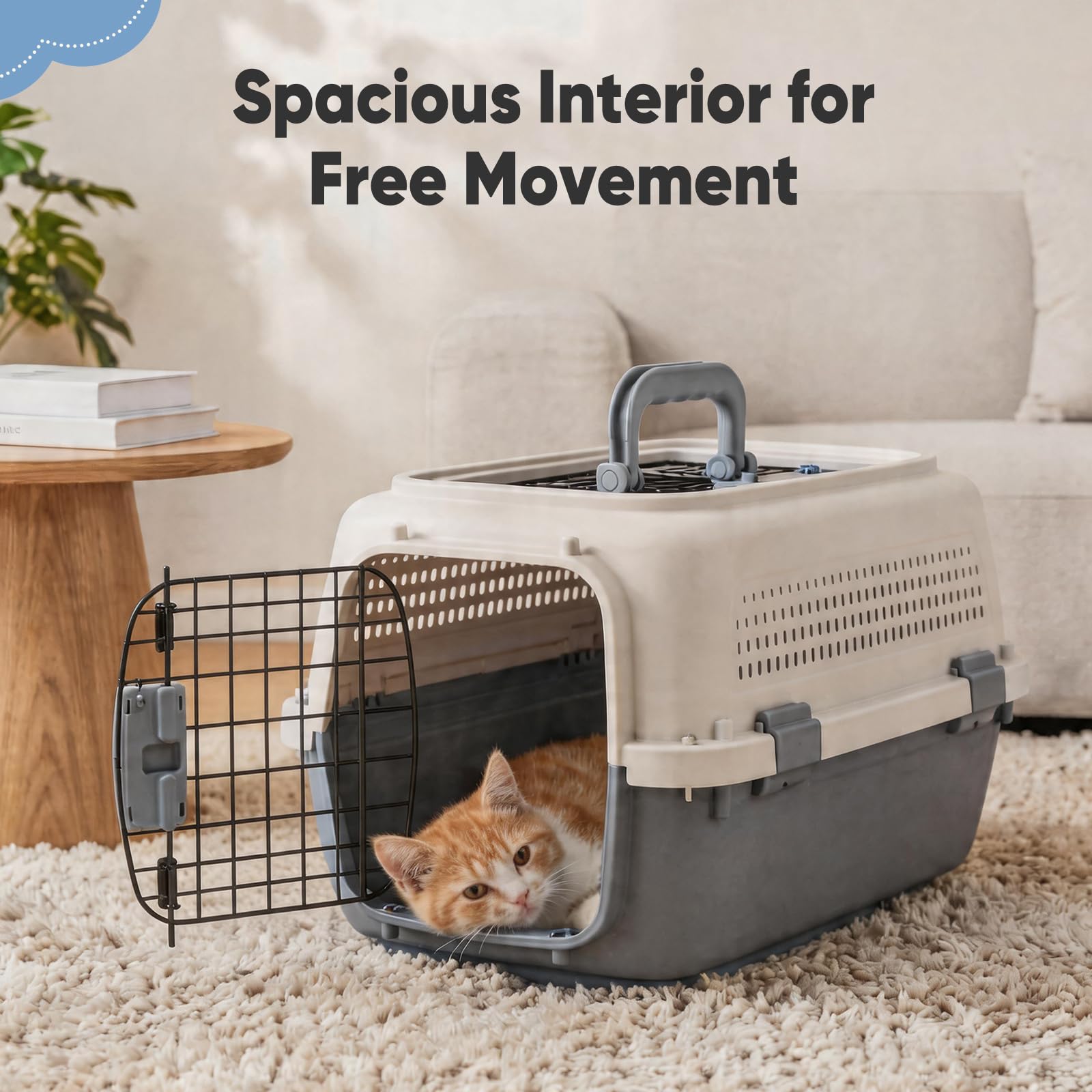 Airline Approved Pet Carrier With Secure Wire Doors