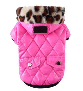 Pet Dog Fur Collar Coat Autumn Winter Clothes