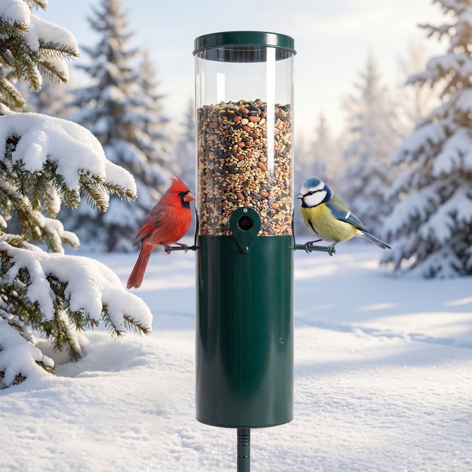 10 LBS Large Capacity Squirrel Proof Bird Feeder