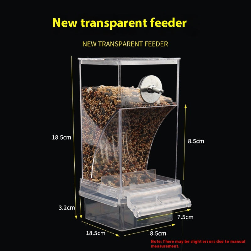 Transparent Automatic Plug In Bird Food Container
