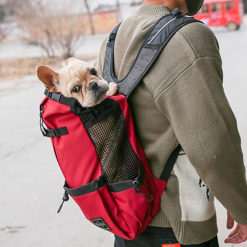 Portable Dog Carrier Backpack Double Shoulder Travel Bag