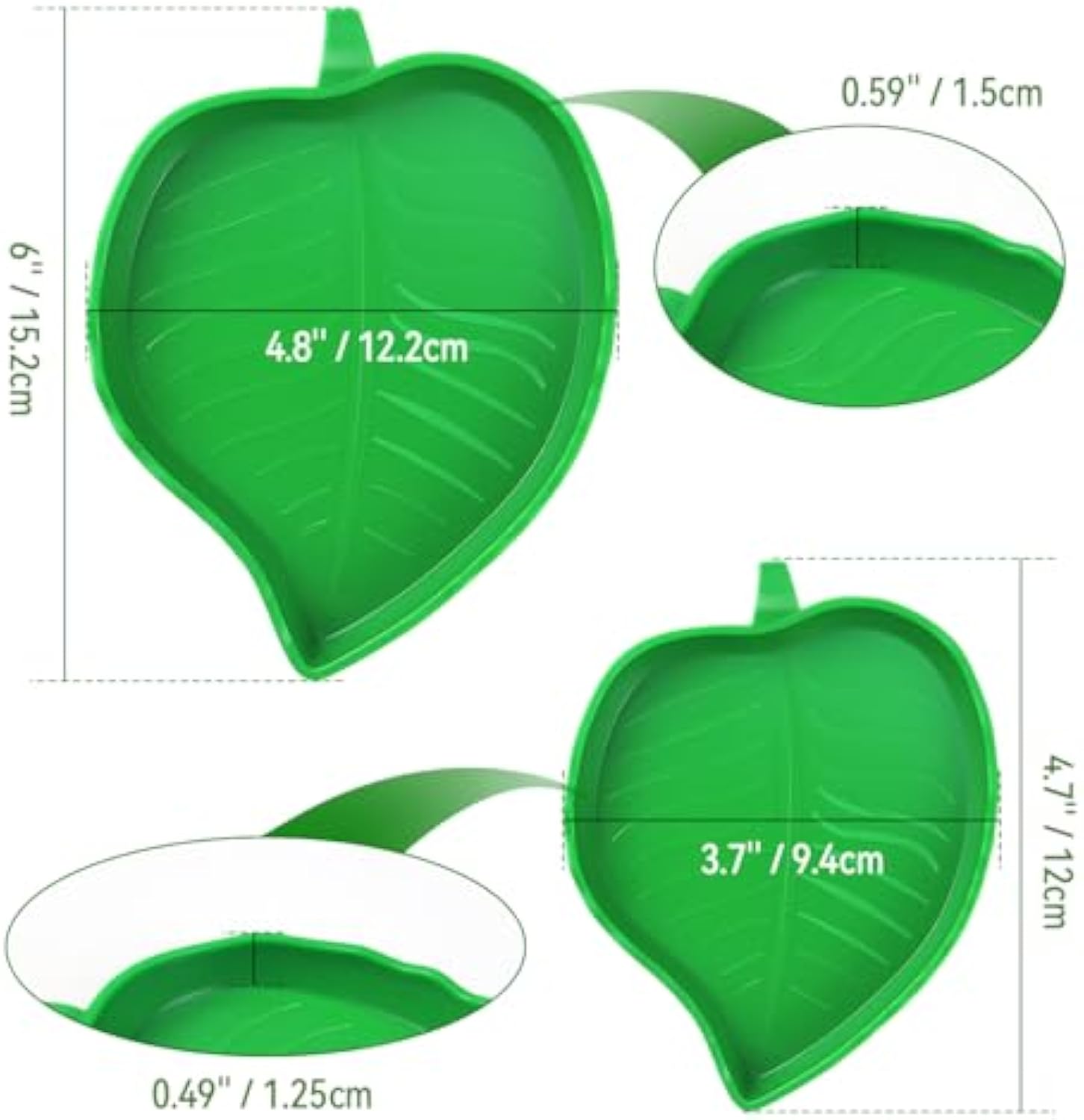 Leaf Reptile Food Water Bowls For Small Pets