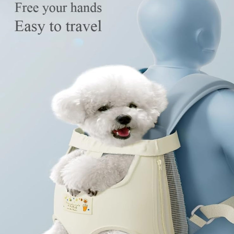 Breathable Dog Carrier Backpack With Adjustable Chest Harness