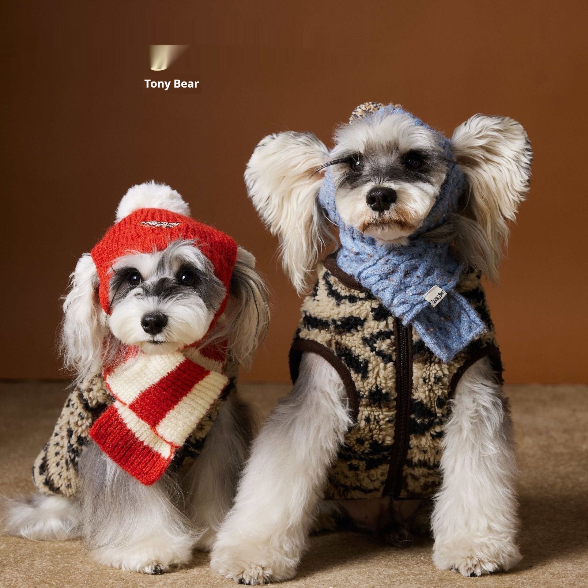 Fair Isle Sleeveless Dog Sweater For Fall Winter