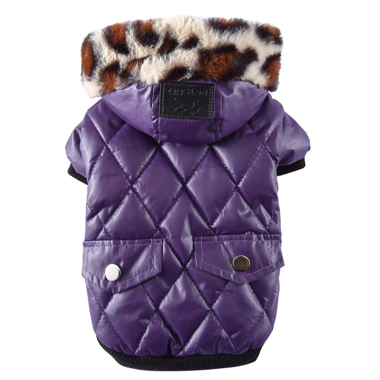 Pet Dog Fur Collar Coat Autumn Winter Clothes