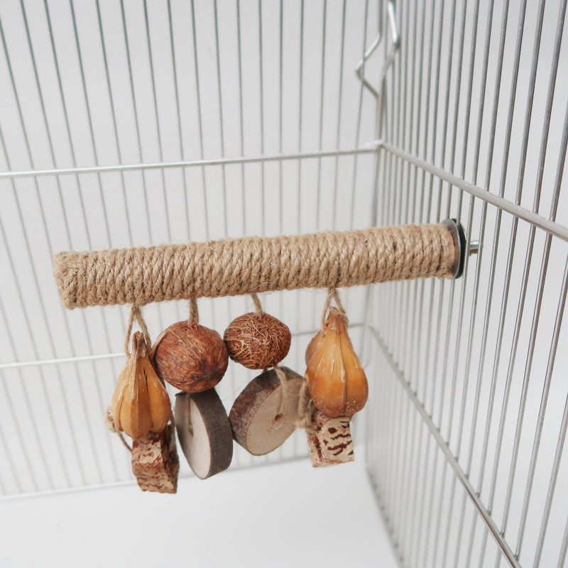 Parrot Stand Rod Hemp Rope Braided Bird Toy