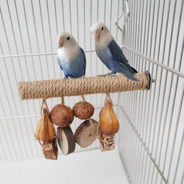 Parrot Stand Rod Hemp Rope Braided Bird Toy