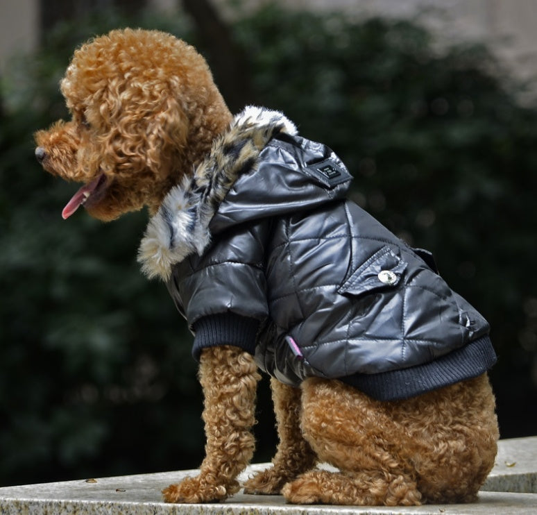 Pet Dog Fur Collar Coat Autumn Winter Clothes