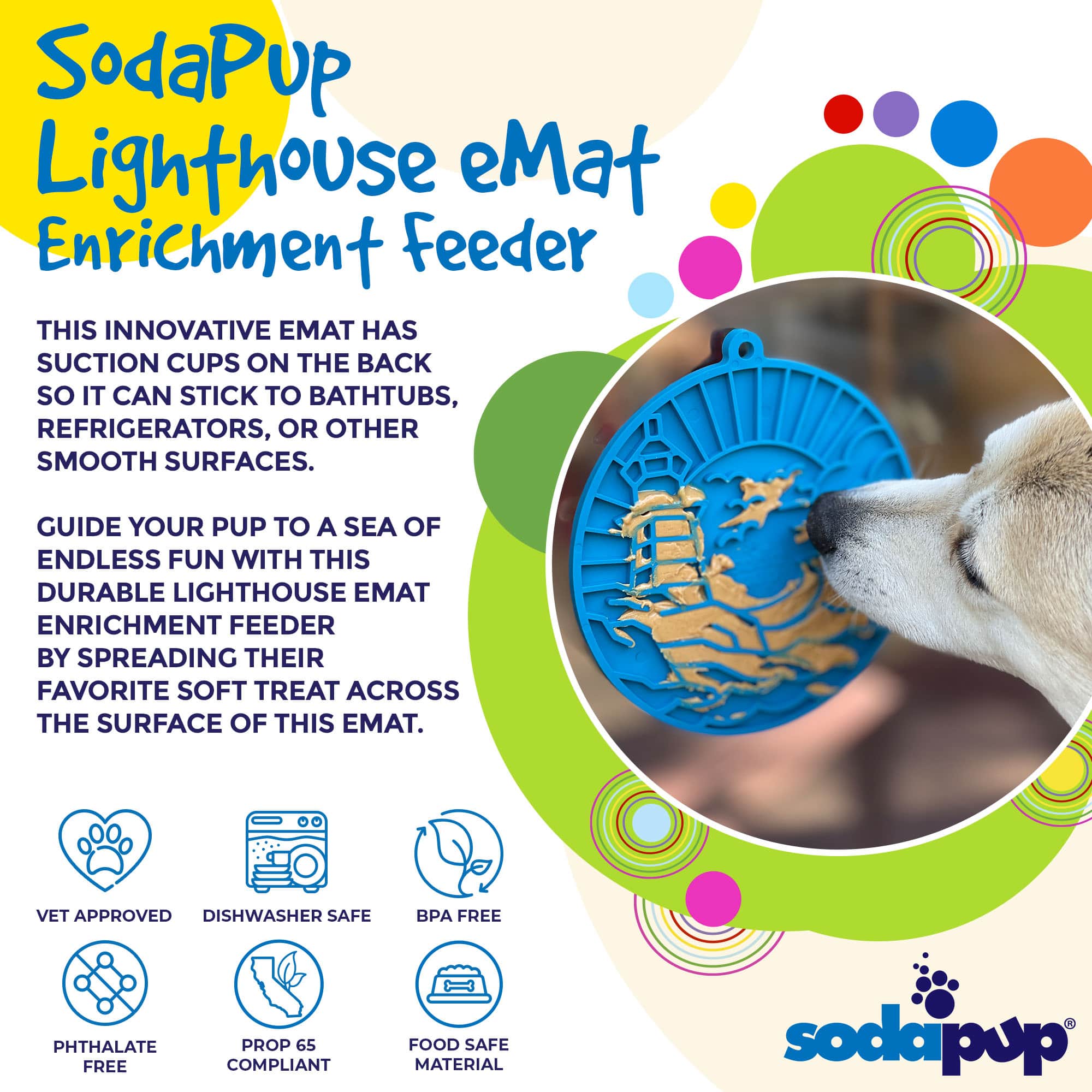 Enrichment Lick Mat With Suction Cups For Pets