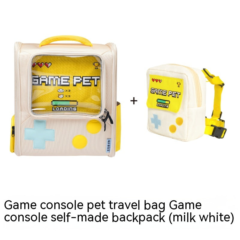 Retro Game Console Style Pet Travel Backpack Carrier