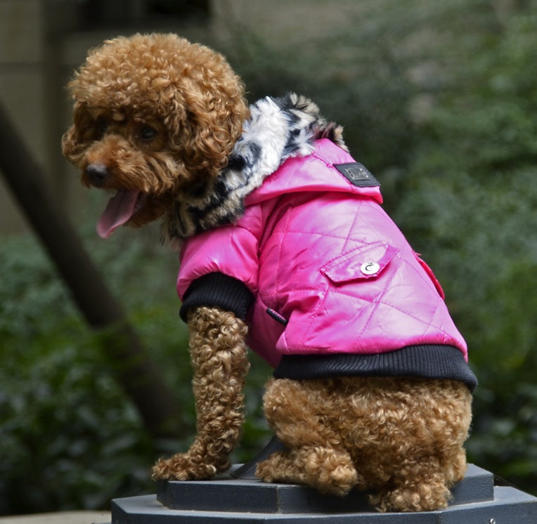 Pet Dog Fur Collar Coat Autumn Winter Clothes