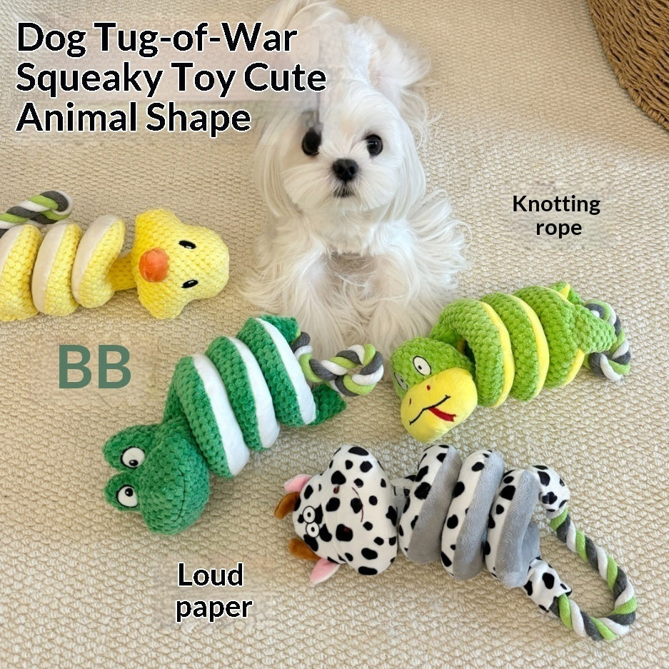 Puppy Plush Tug Toy Crinkle Chew Resistant Game