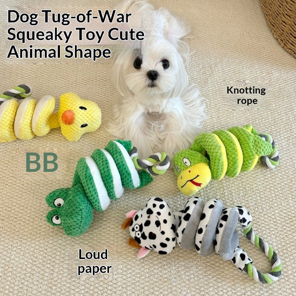 Puppy Plush Tug Toy Crinkle Chew Resistant Game