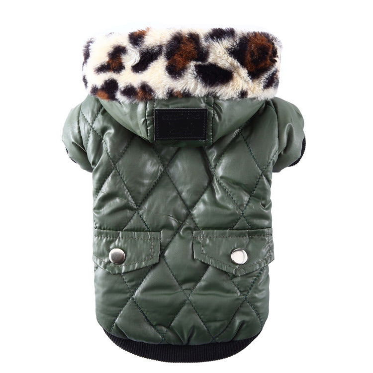 Pet Dog Fur Collar Coat Autumn Winter Clothes
