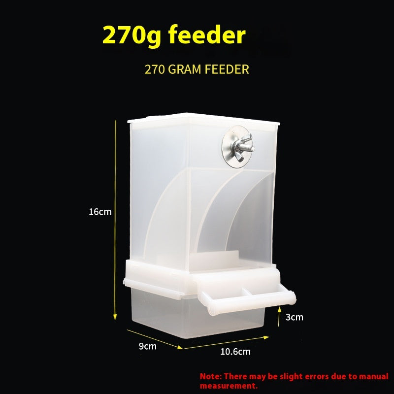 Transparent Automatic Plug In Bird Food Container