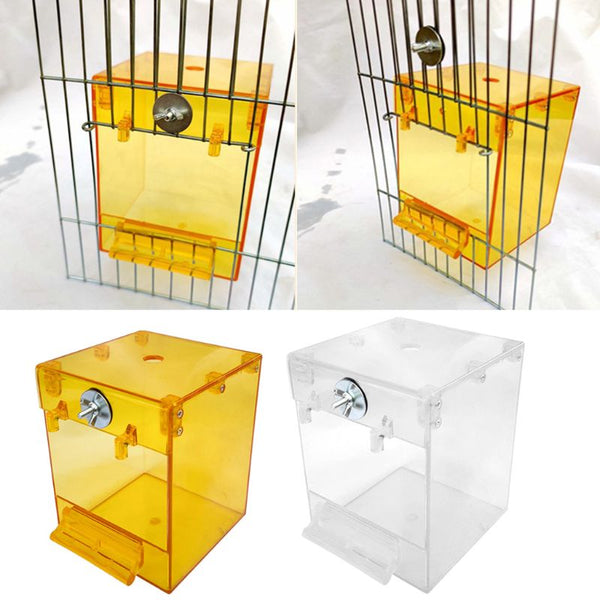 Transparent External Bird Bath Square Basin For Birds