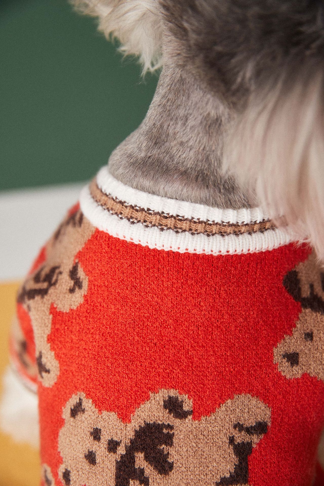 Preppy V-Neck Striped Pet Sweater For Dogs Cats