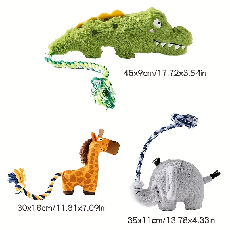 Squeaky Plush Dog Toys For Indoor Outdoor Play