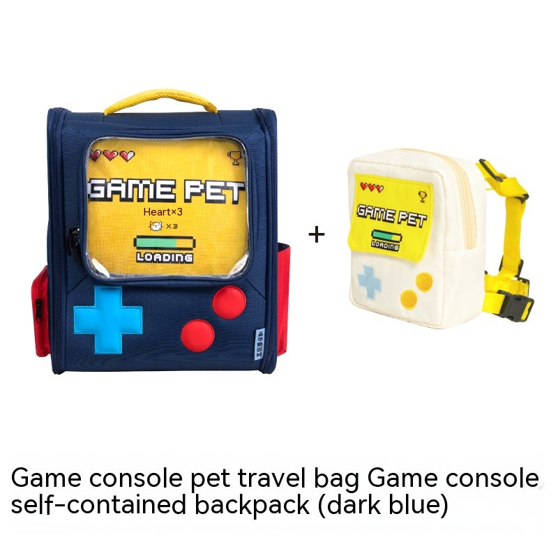 Retro Game Console Style Pet Travel Backpack Carrier