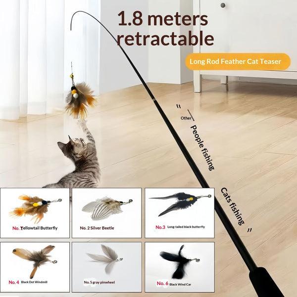 Insect Feather Replacement Head Bell Cat Toy