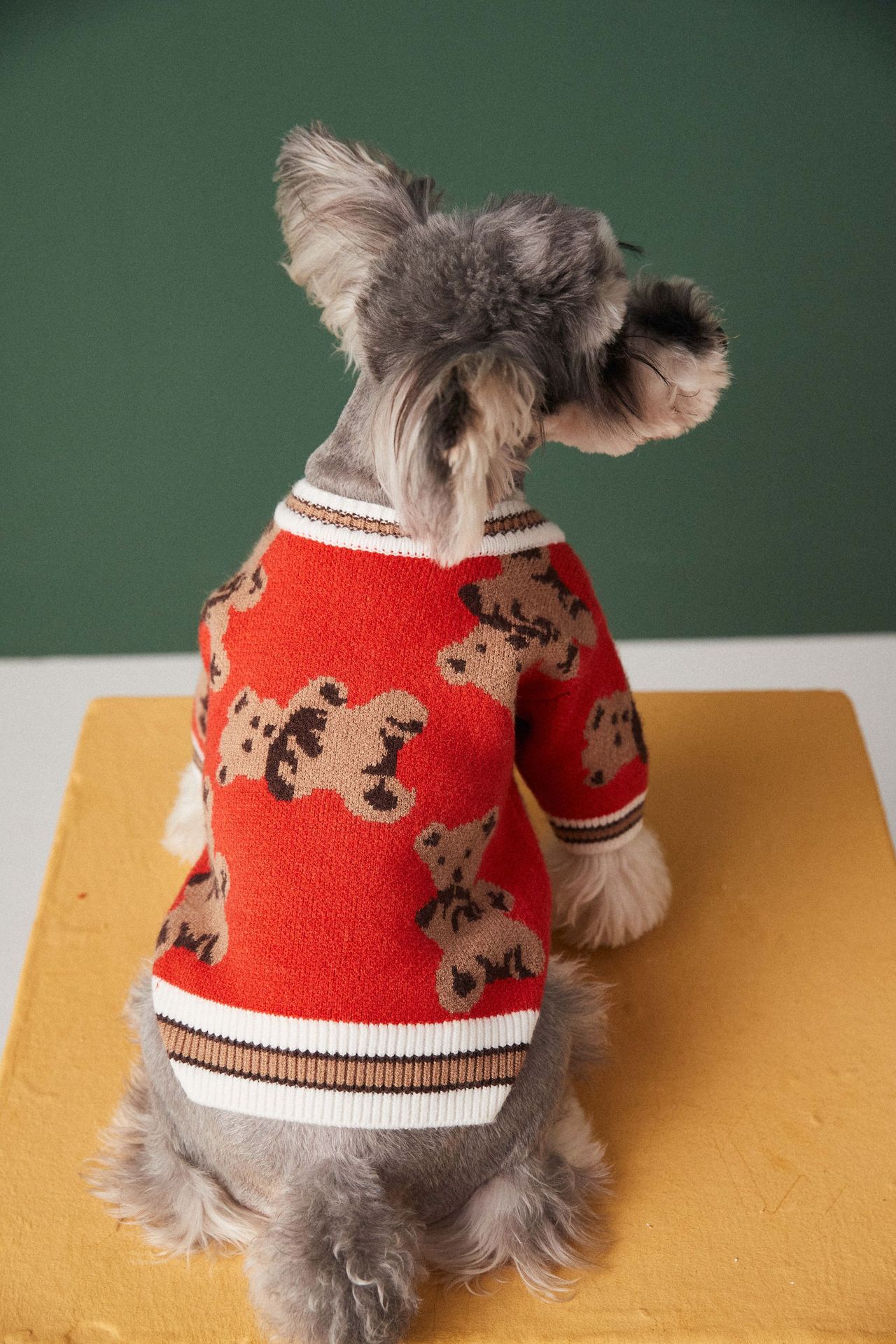 Preppy V-Neck Striped Pet Sweater For Dogs Cats