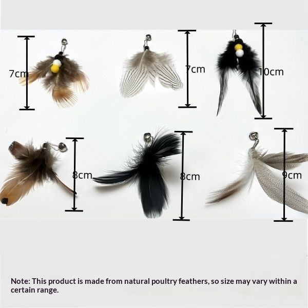 Insect Feather Replacement Head Bell Cat Toy