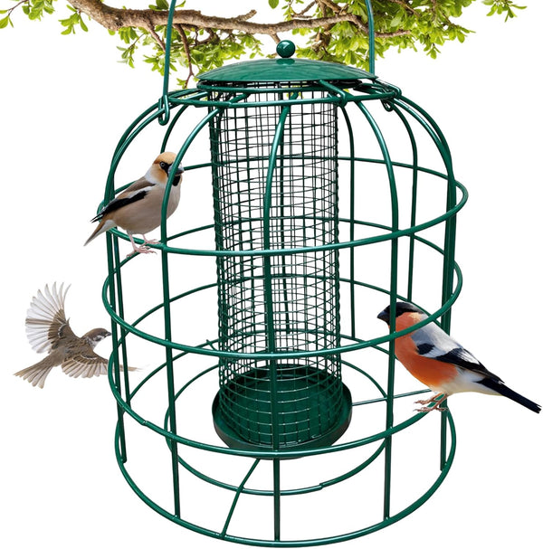 Squirrel Resistant Mesh Tube Bird Feeder Outdoor