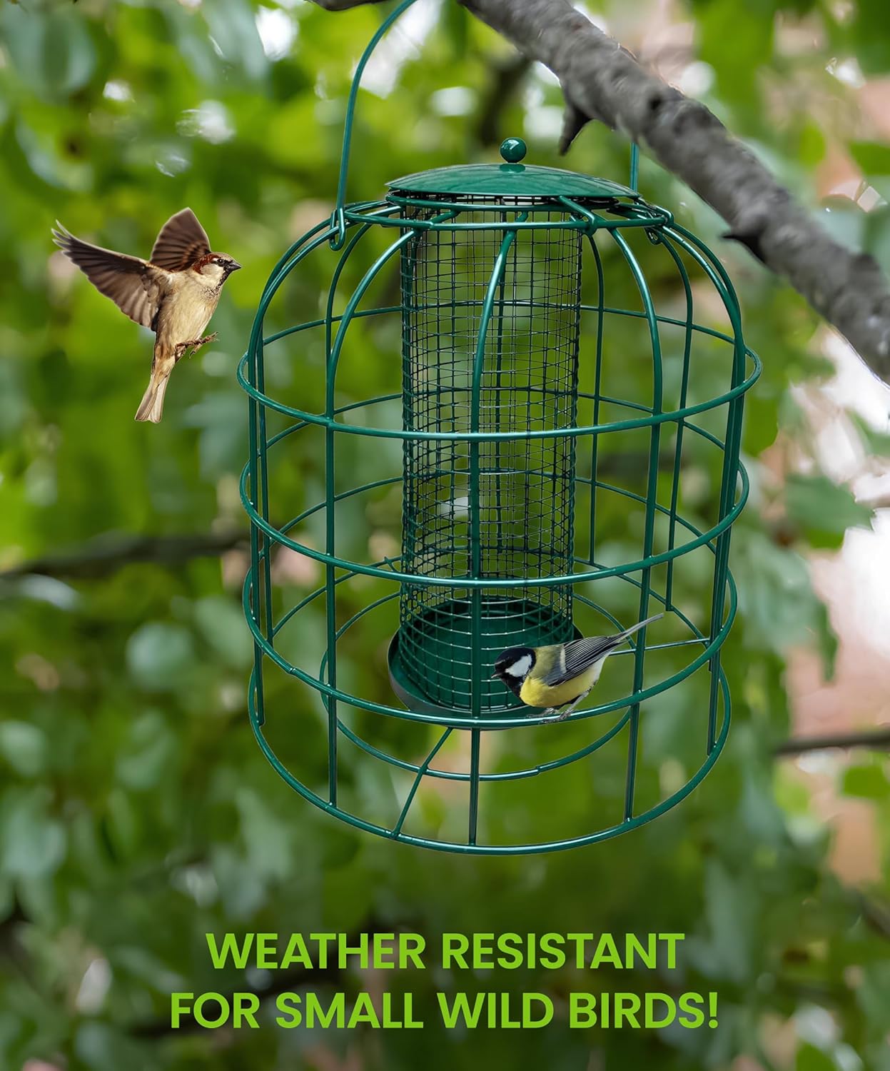 Squirrel Resistant Mesh Tube Bird Feeder Outdoor