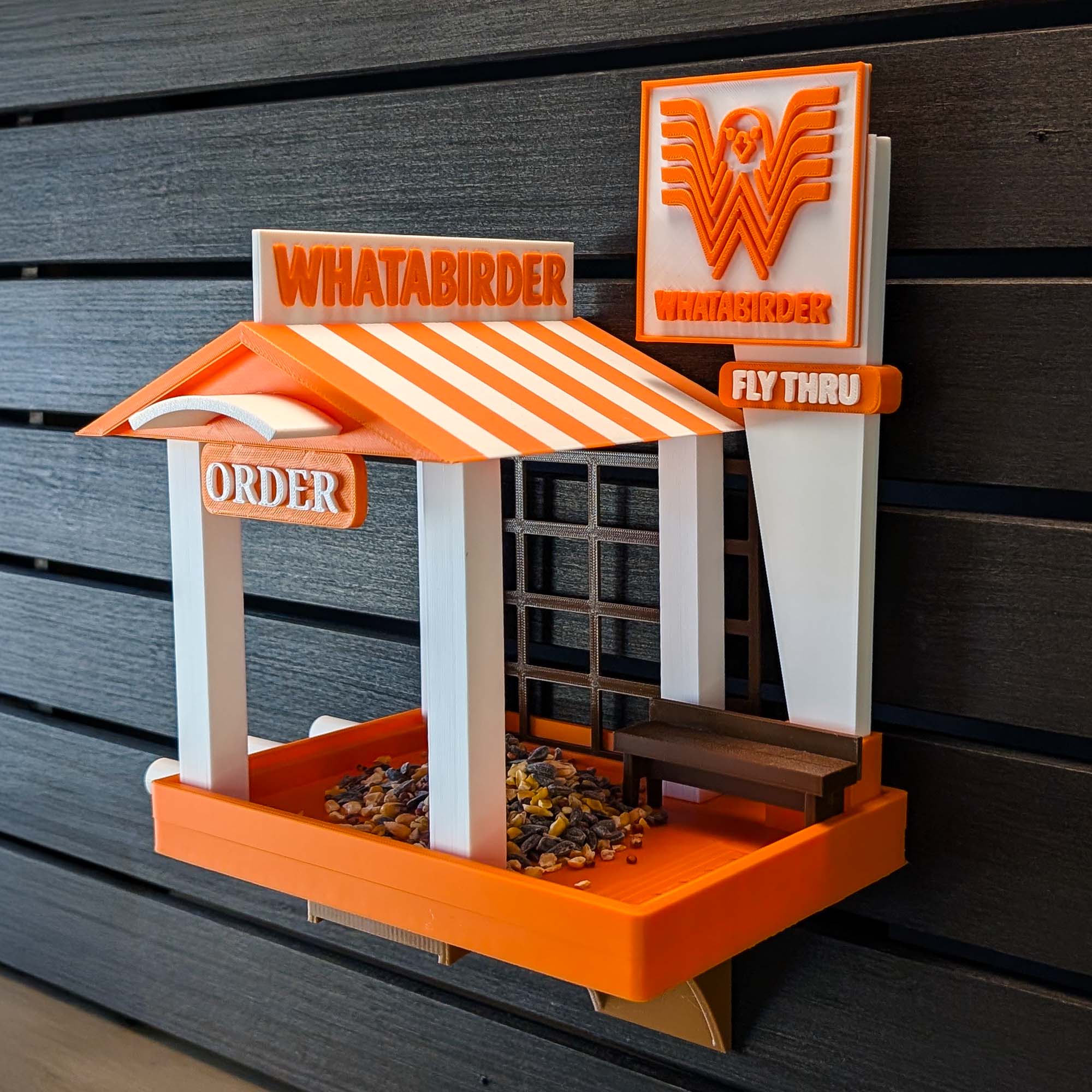 Whatabirder Parody Bird Feeder Classic Cafe Style
