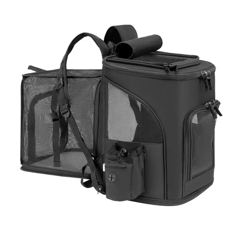 Expandable Breathable Pet Backpack Carrier For Small Pets