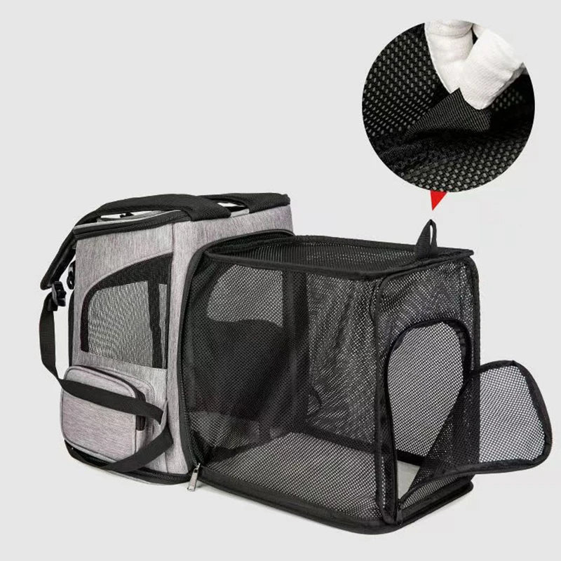 Expandable Breathable Pet Backpack Carrier For Small Pets