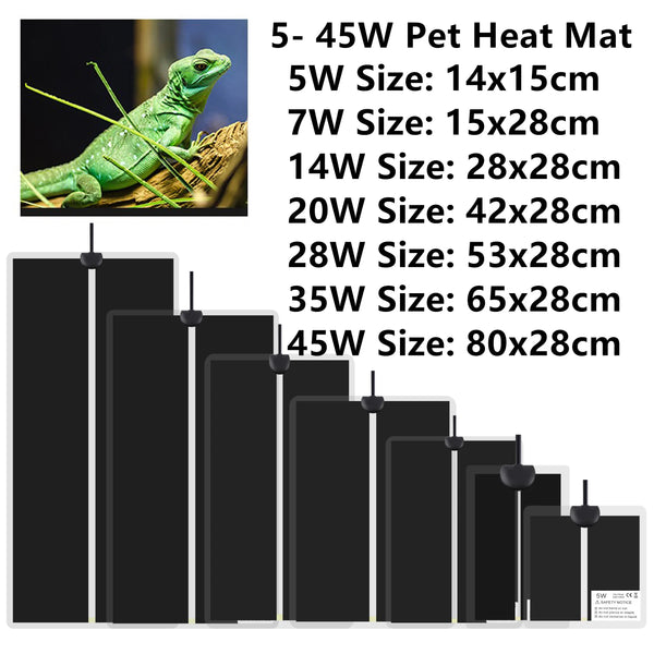 Waterproof Reptile Heating Pad With Adjustable Temperature Controller