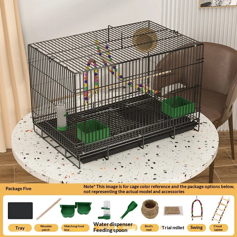 Large Multi Level Parrot Bird Cage Spacious Indoor
