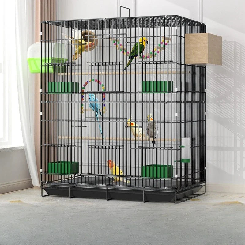 Large Multi Level Parrot Bird Cage Spacious Indoor