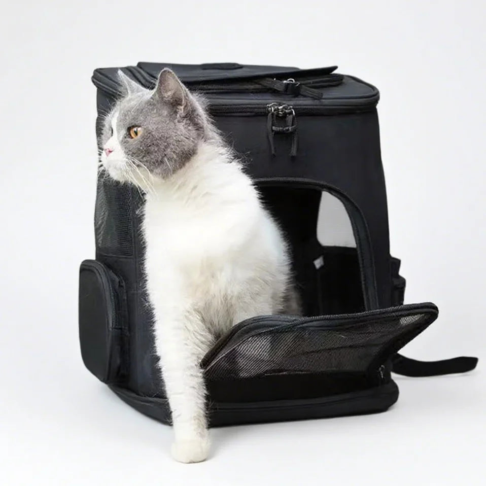 Expandable Breathable Pet Backpack Carrier For Small Pets