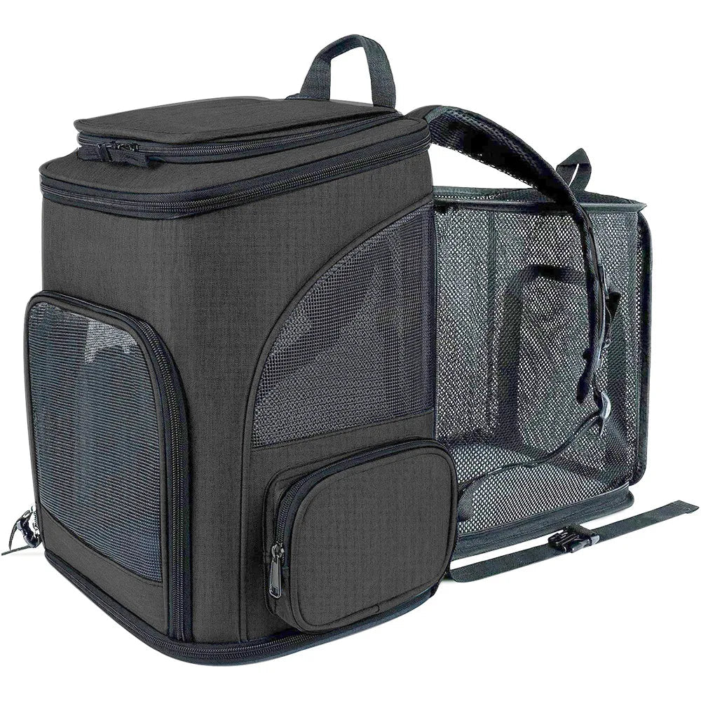 Expandable Breathable Pet Backpack Carrier For Small Pets