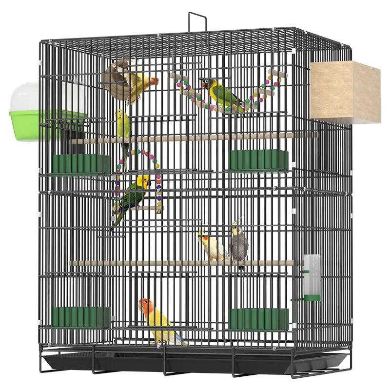 Large Multi Level Parrot Bird Cage Spacious Indoor