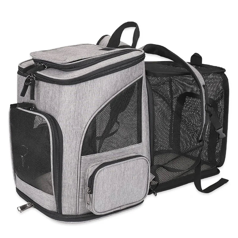 Expandable Breathable Pet Backpack Carrier For Small Pets