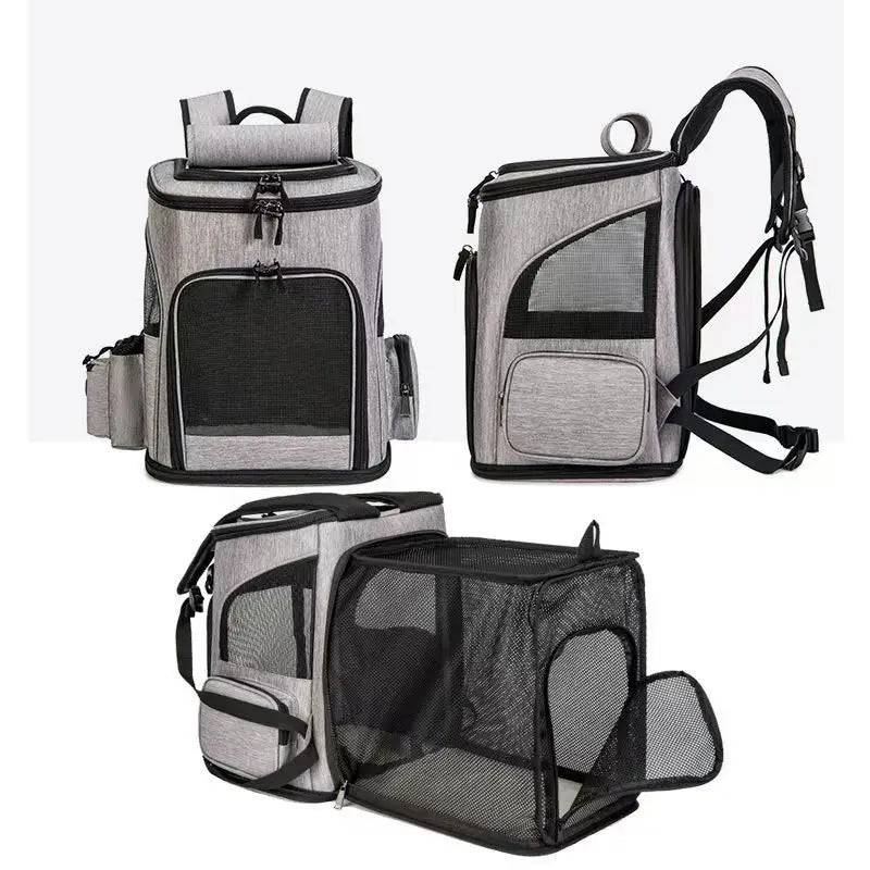 Expandable Breathable Pet Backpack Carrier For Small Pets