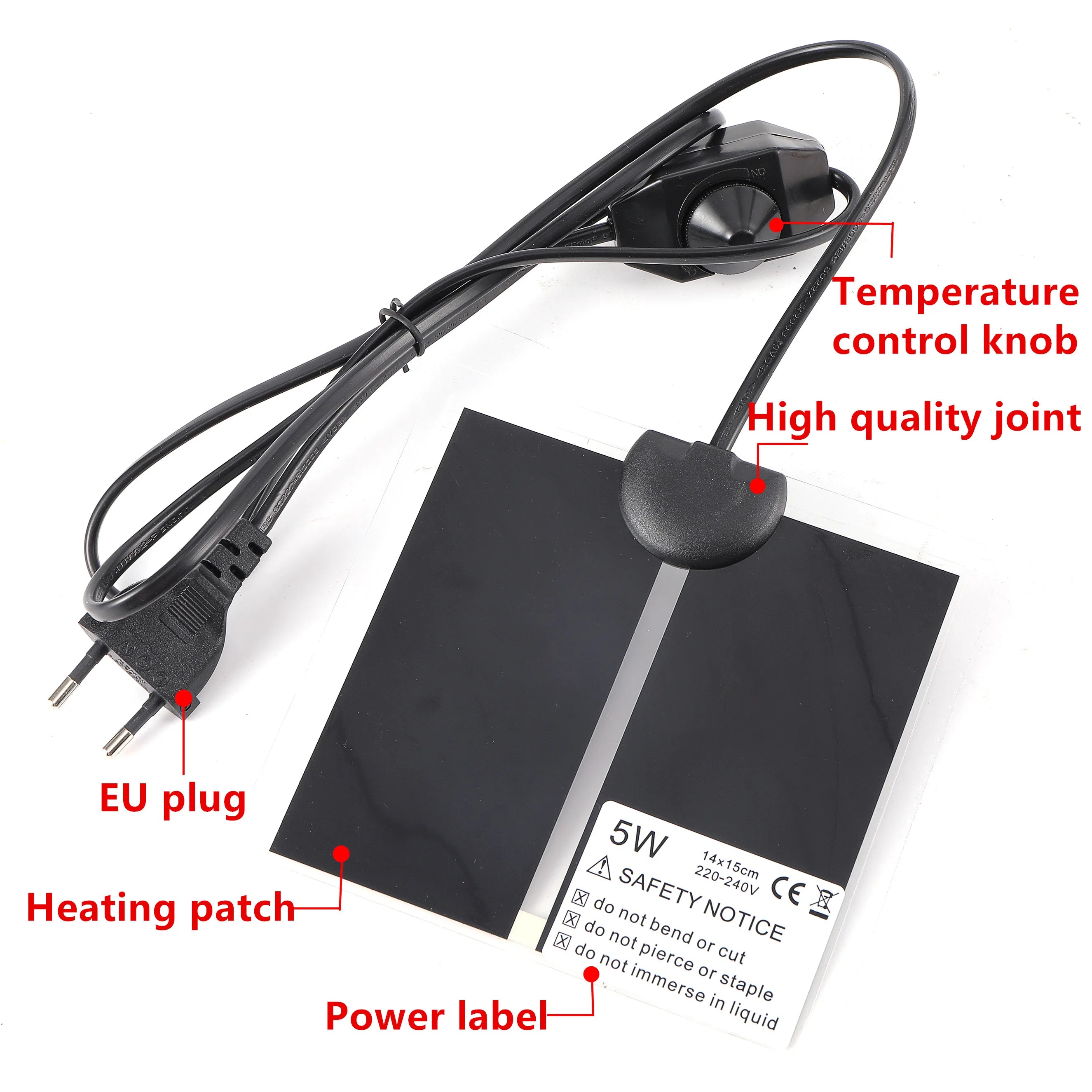 Waterproof Reptile Heating Pad With Adjustable Temperature Controller
