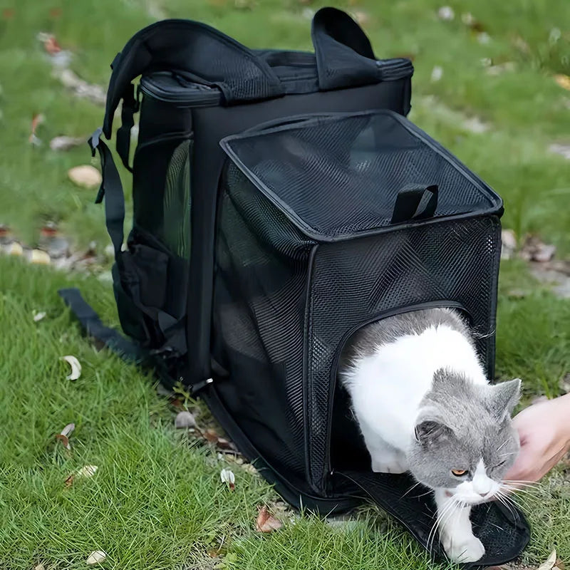 Expandable Breathable Pet Backpack Carrier For Small Pets