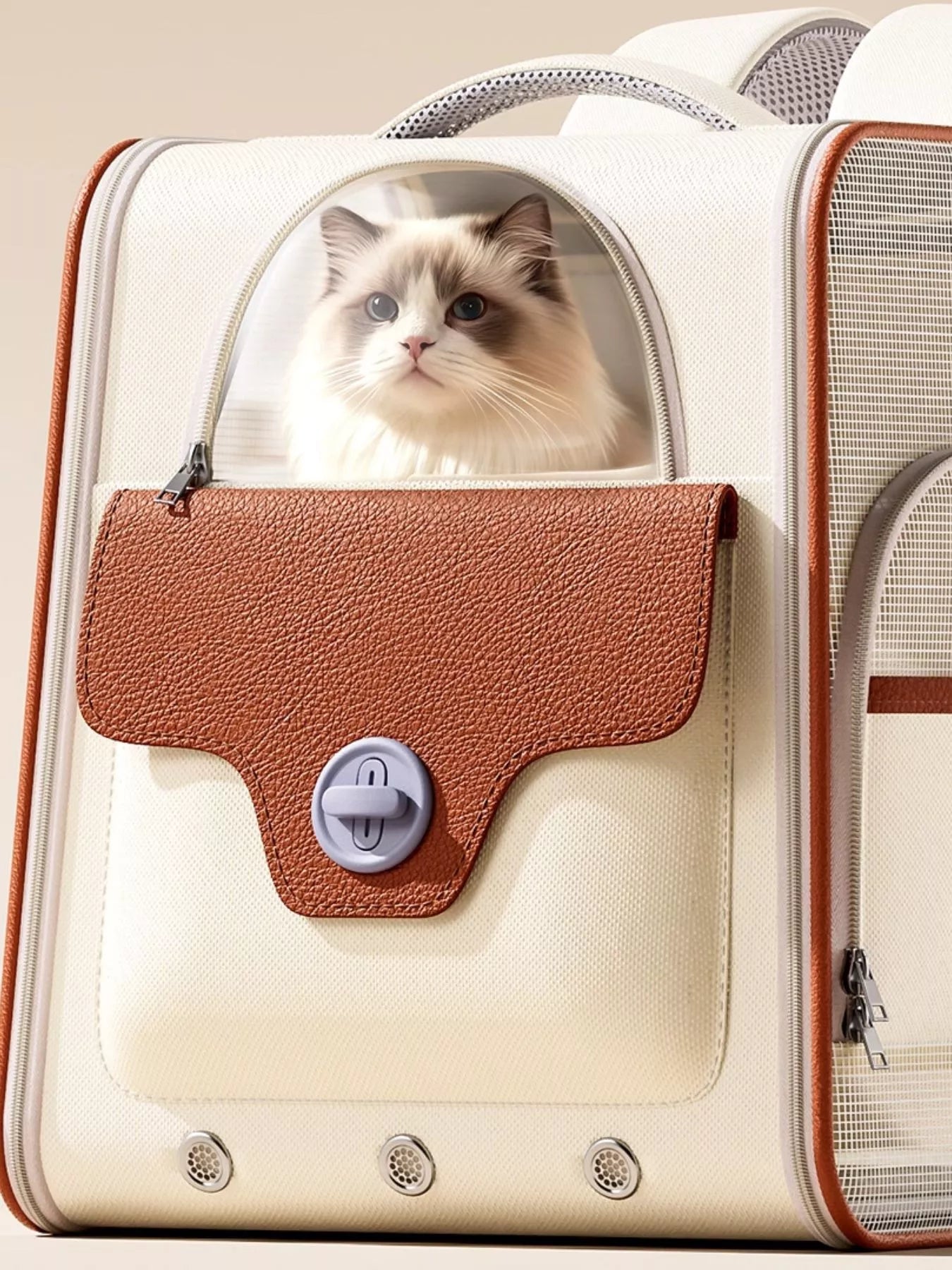 Portable Breathable Pet Carrier Backpack For Small Animals