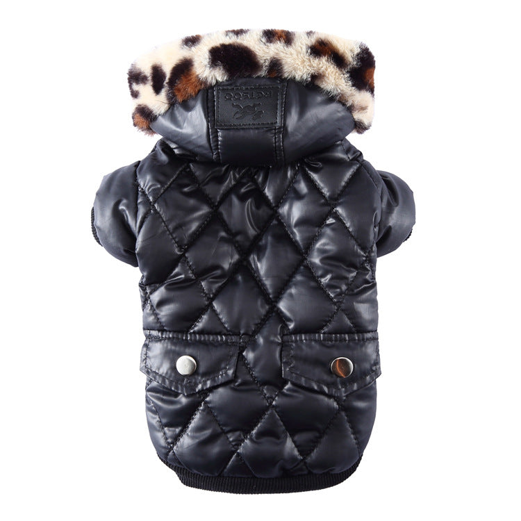 Pet Dog Fur Collar Coat Autumn Winter Clothes