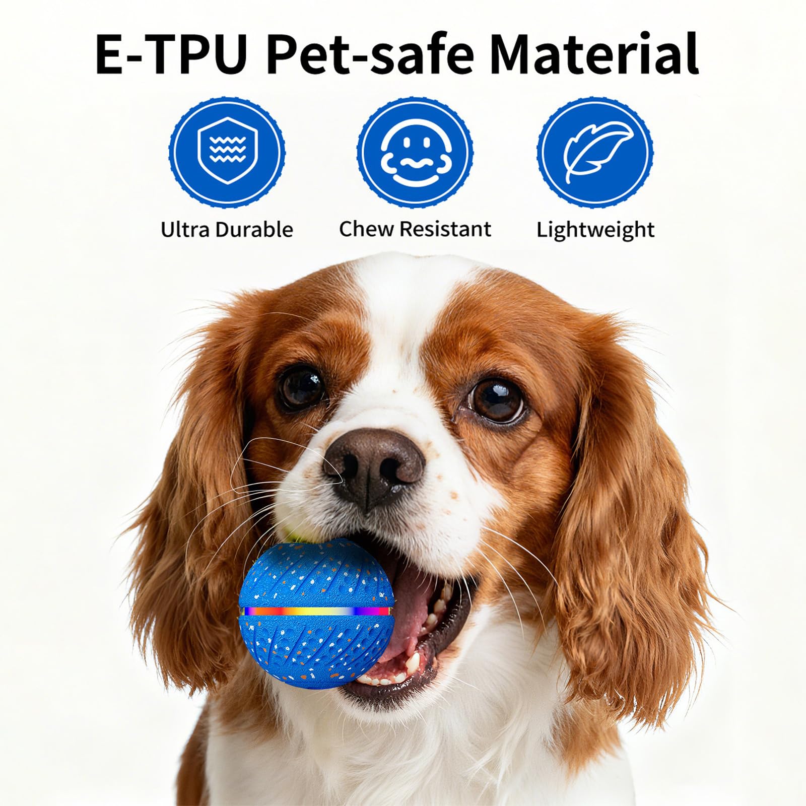 Interactive Smart Moving Bouncing Light Ball Dog Toy