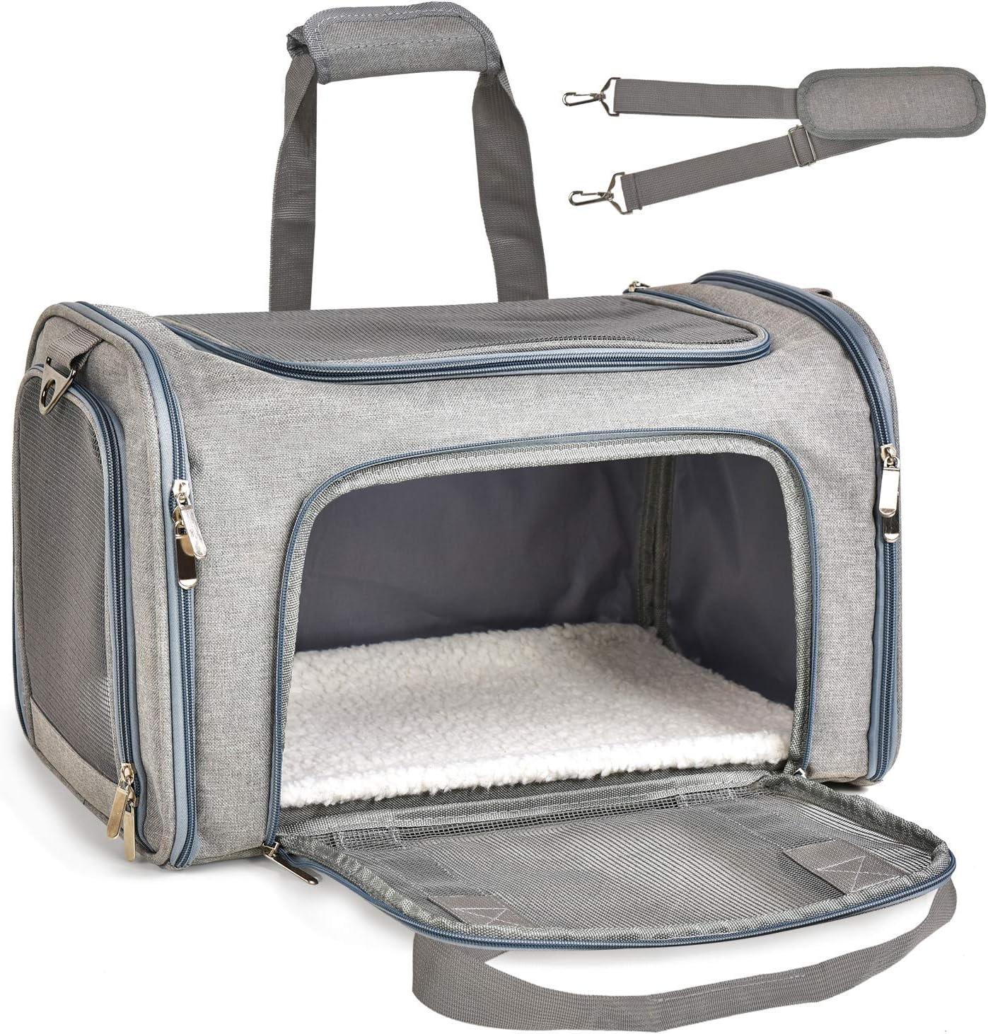 Soft Sided Collapsible Pet Carrier For Small Pets
