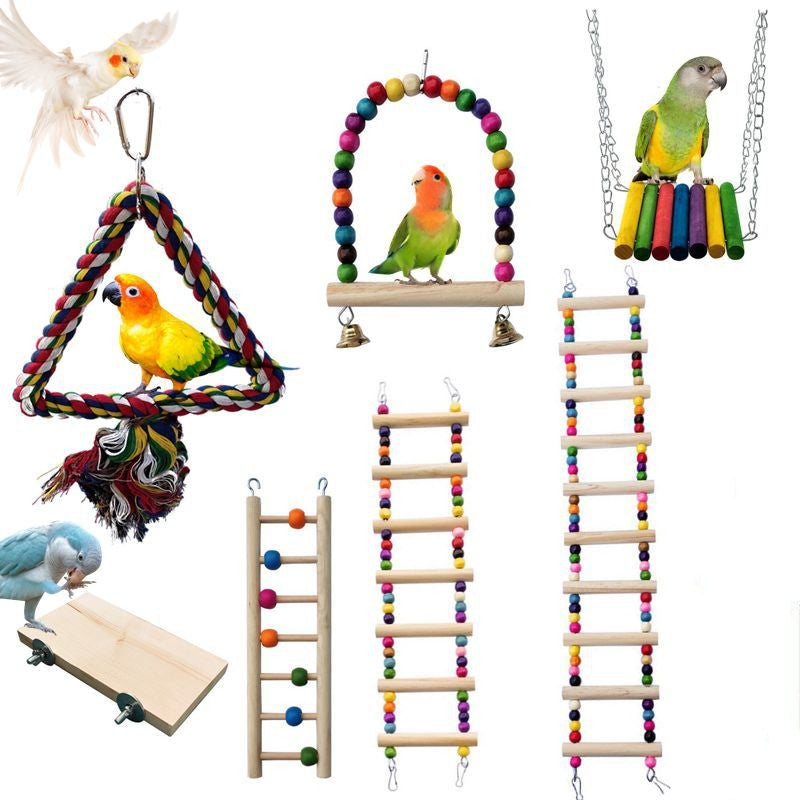 Parrot Bird Toy Swing Ring Aerial Climbing Ladder