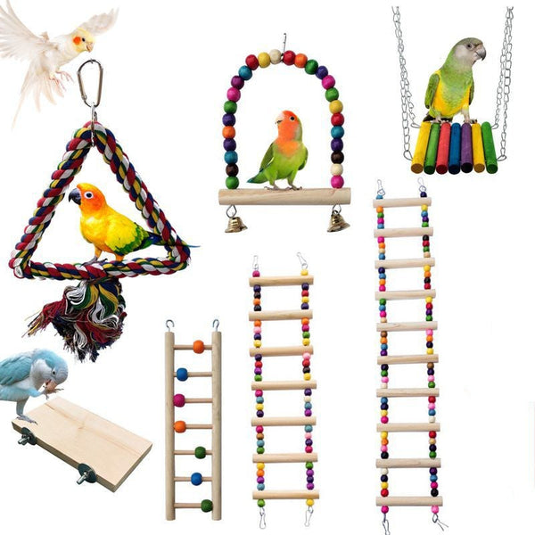 Parrot Bird Toy Swing Ring Aerial Climbing Ladder