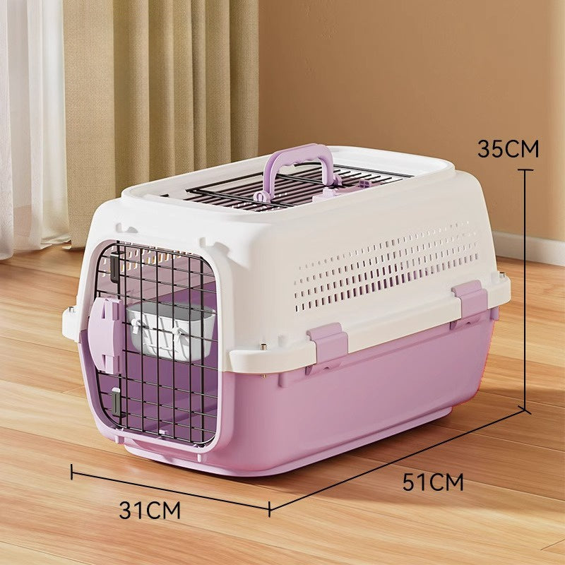 Airline Approved Pet Carrier With Secure Wire Doors