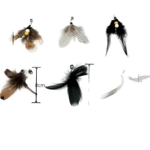 Insect Feather Replacement Head Bell Cat Toy